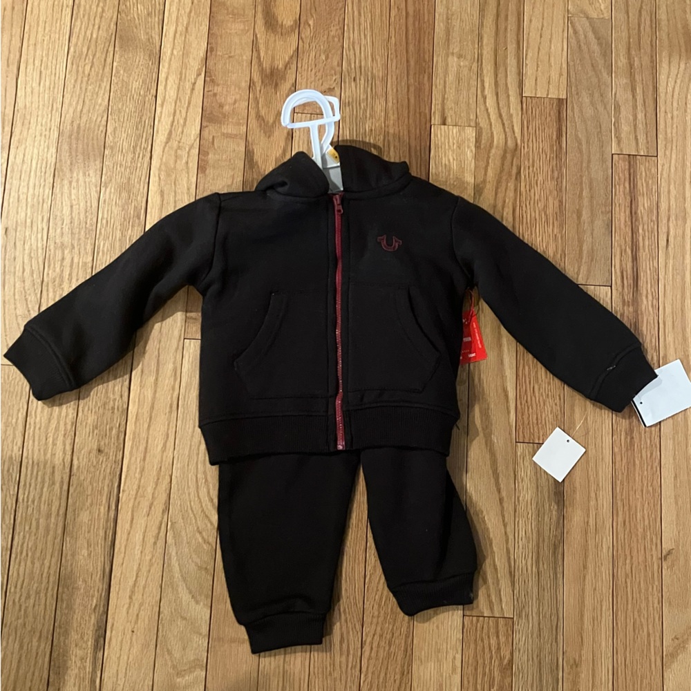 12 month True Religion black sweatsuit